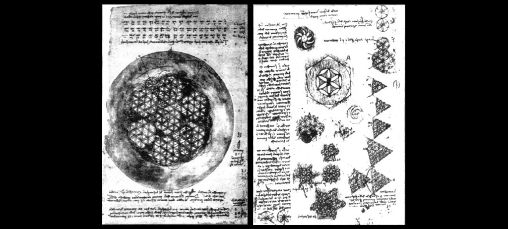 Flower of Life, sketches by Leonardo da Vinci